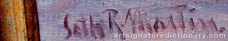Authentic signature by Seth Roland MARTIN on  artwork