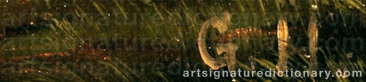 Authentic signature by Gerhard HEILMANN on  artwork