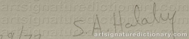 Authentic signature by Samia Asaad HALABY on  artwork