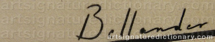 Authentic signature by Sten Didrik BELLANDER on Drawing/Graphic/Print artwork