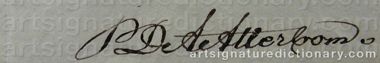 Authentic signature by Per Daniel Amadeus ATTERBOM on  artwork
