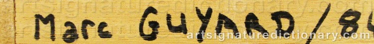 Authentic signature by Marc GUYARD on artwork
