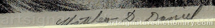 Authentic signature by Matthew D. DANIELS-NYA on  artwork