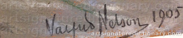 Signature by Valfrid NELSON