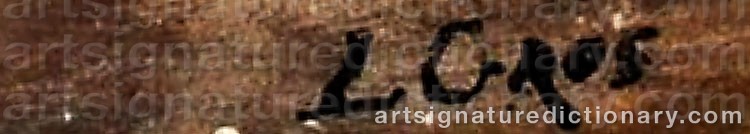 Authentic signature by Lucien Alphonse GROS on  artwork