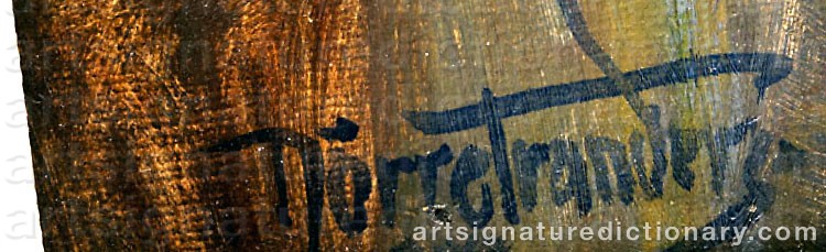 Authentic signature by Johannes NØRRETRANDERS on  artwork