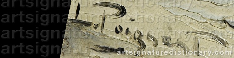 Authentic signature by Lucien POIGNANT on  artwork