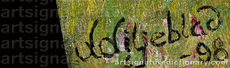 Authentic signature by Leif LILJEBLAD on artwork