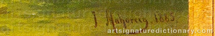 Authentic signature by Josef MAHORCIG on  artwork