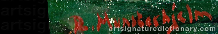 Authentic signature by Riggert MUNSTERHJELM on  artwork