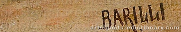 Authentic signature by Cecrope BARILLI on  artwork