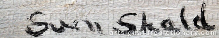 Authentic signature by Sven SKALD on  artwork