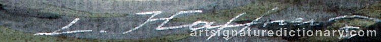 Authentic signature by Léon HAFFNER on  artwork