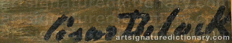 Authentic signature by Cesar De COCK on Painting/Watercolour artwork