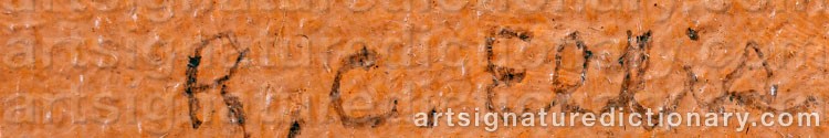 Authentic signature by Robert C. ELLIS on  artwork
