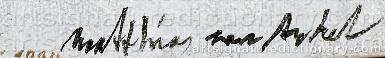 Signature by Matthias Van ARKEL