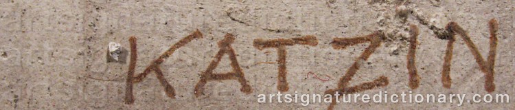 Authentic signature by Sonja KATZIN on  artwork