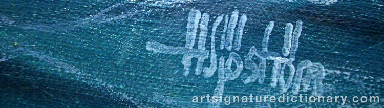 Authentic signature by Håkan SJÖSTRÖM on artwork