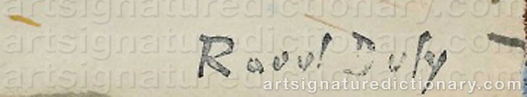 Signature by Raoul DUFY