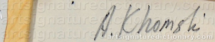 Authentic signature by Alexander KHOMSKY on  artwork
