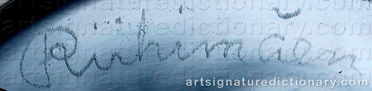 Authentic signature by Arttu BRUMMER on artwork