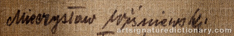 Authentic signature by Mieczysław WISNIEWSKI on Painting/Watercolour artwork