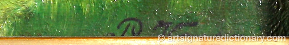 Authentic signature by Paul VORGANG on  artwork