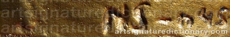 Authentic signature by Ninnan ‘Ns-N’ SANTESSON on artwork