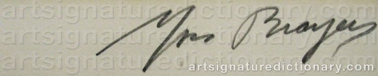 Authentic signature by Yves BRAYER on artwork