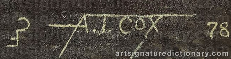 Authentic signature by Tim COX on Painting/Watercolour artwork