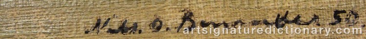 Authentic signature by Olof BENANDER on Painting/Watercolour artwork