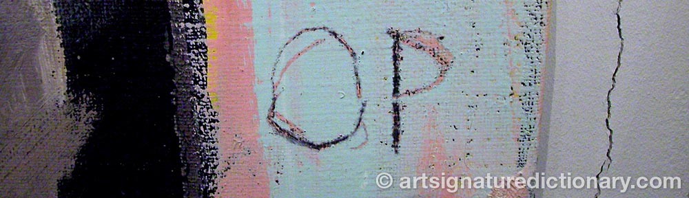 Authentic signature by Ola PEHRSON on  artwork