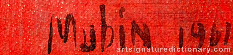 Authentic signature by Mübin ORHON on Painting/Watercolour artwork