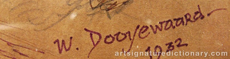 Forged signature of Willem DOOYEWAARD
