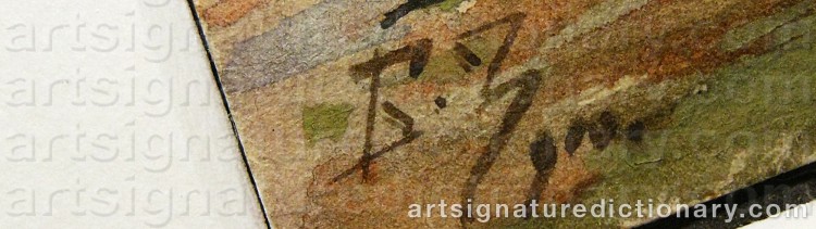 Authentic signature by Boris Vasilievich ZVORYKIN on artwork