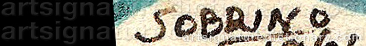 Authentic signature by Carlos SOBRINO on artwork