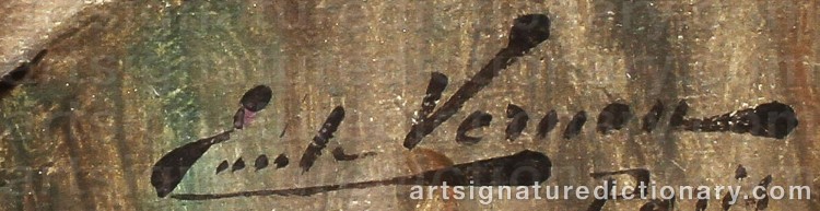 Signature by Emile VERNON