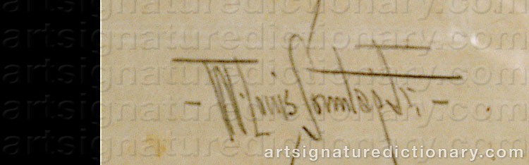 Authentic signature by William Louis The Younger SONNTAG on  artwork