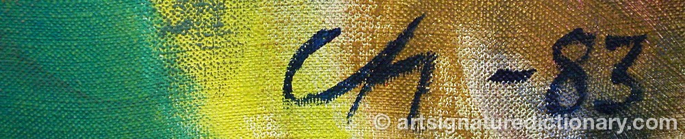 Authentic signature by Christina HEDLUND on  artwork