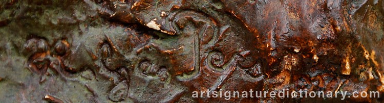 Authentic signature by Holger PERSSON on  artwork