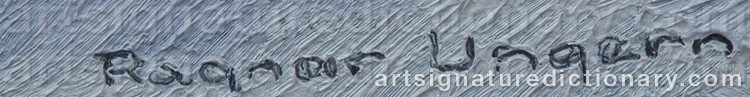 Signature by Ragnar UNGERN