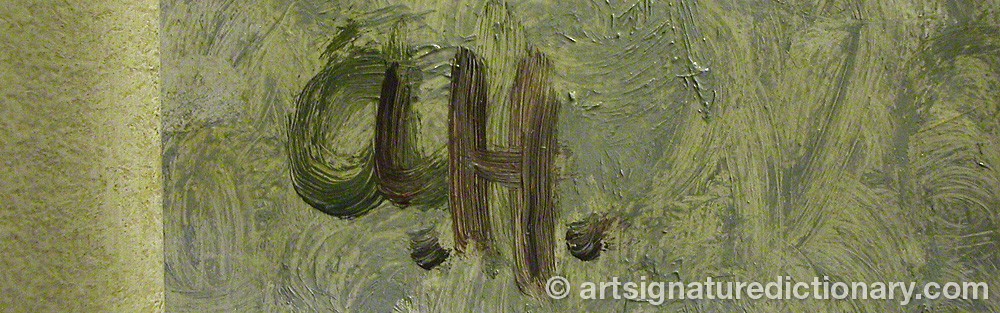 Authentic signature by Anna HEDÉN on  artwork