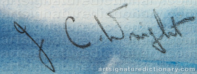 Authentic signature by James Couper WRIGHT on Painting/Watercolour artwork