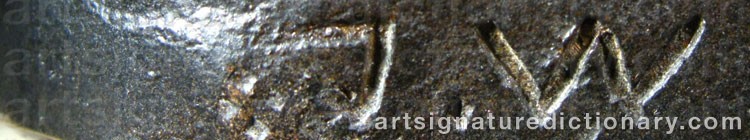 Authentic signature by J ‘Jw’ WEISMAN on  artwork