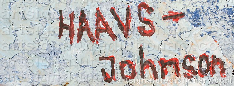 Signature by John Gunnar ‘Haavs-Johnson’ JOHNSON