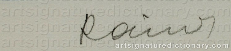 Signature by Arnulf RAINER