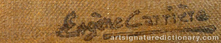 Signature by Eugène Anatole CARRIERE