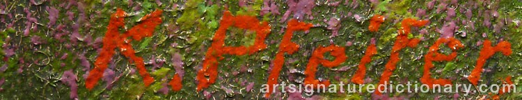 Authentic signature by Karl PFEIFER on  artwork