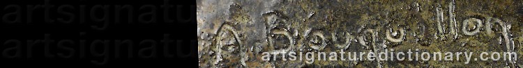 Authentic signature by Albert BOUQUILLON on  artwork