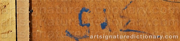 Authentic signature by Georges ‘Gde’ D'ESPAGNAT on artwork